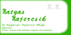 matyas majercsik business card